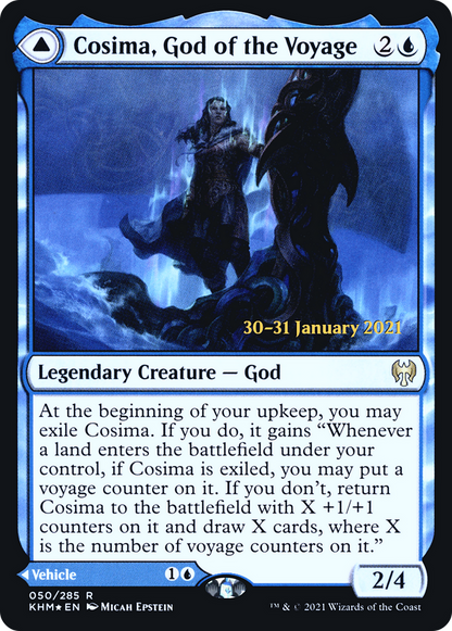 Cosima, God of the Voyage // The Omenkeel (PRE-050) - Kaldheim Promos Foil