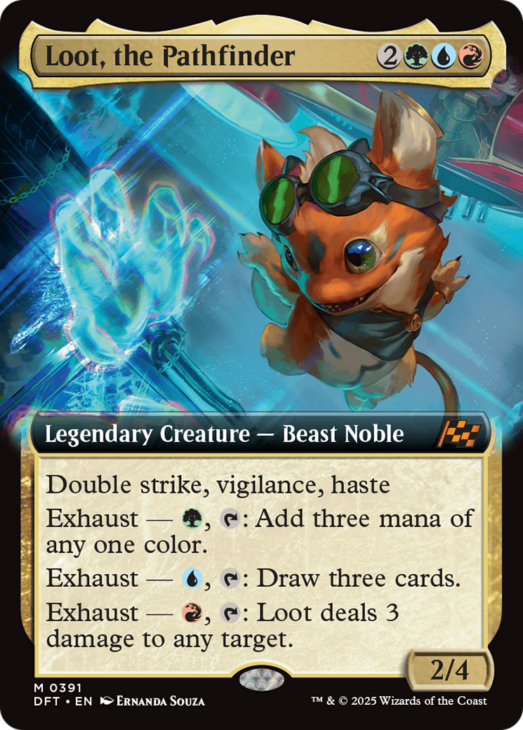 Loot, the Pathfinder (DFT-391) - Aetherdrift: (Extended Art) Foil