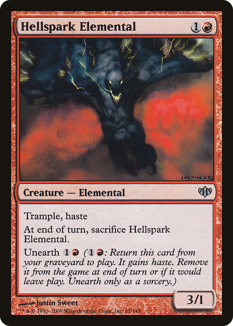 Hellspark Elemental (CON-065) - Feuille de Conflux 
