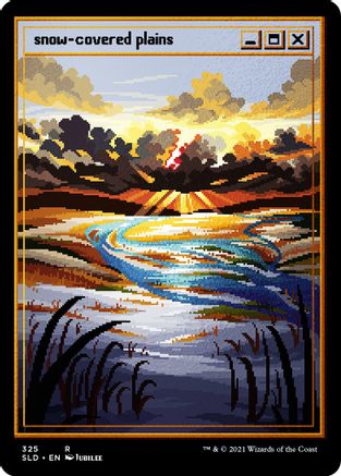 Plaines enneigées (PixelSnowLands.jpg) (gravure sur feuille) (SLD-325) - Secret Lair Drop Series 