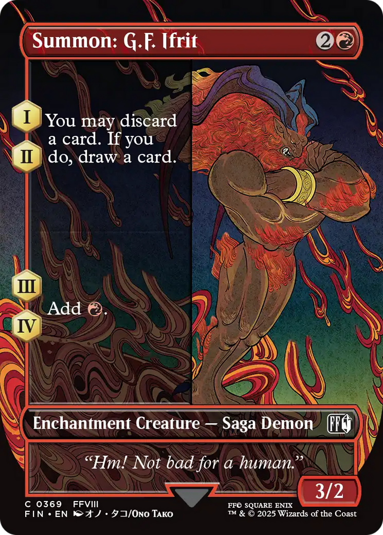 Summon: G.F. Ifrit (FIN-369) - FINAL FANTASY: (enchantment) (Borderless) Foil