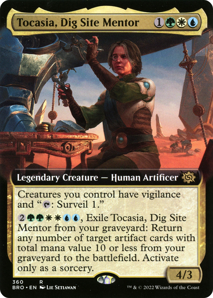 Tocasia, Dig Site Mentor (Extended Art) (BRO-360) - The Brothers' War: (Extended Art) Foil