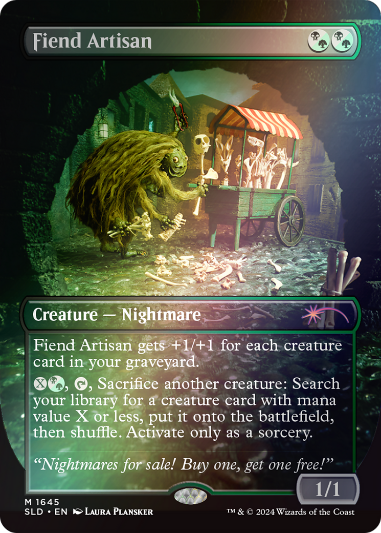 Fiend Artisan (Rainbow Foil) (SLD-1645) - Secret Lair Drop (Borderless) Foil