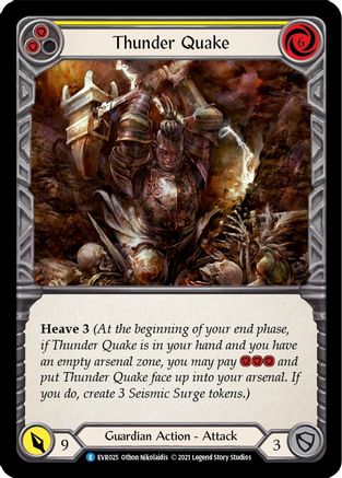 Thunder Quake (Jaune) (EVR025) - Feuille arc-en-ciel Everfest 1re édition 