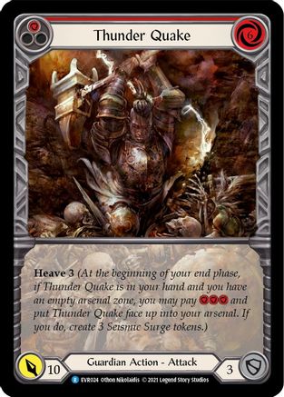 Thunder Quake (Rouge) (Extended Art) (EVR024) - Everfest 1re édition Rainbow Foil 