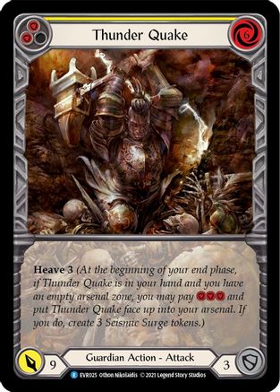 Thunder Quake (Jaune) (Extended Art) (EVR025) - Everfest 1re édition Rainbow Foil 
