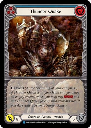 Thunder Quake (Bleu) (Extended Art) (EVR026) - Everfest 1re édition Rainbow Foil 
