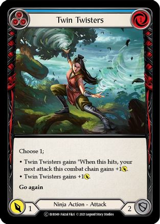 Twin Twisters (Bleu) (EVR049) - Everfest 1ère édition Rainbow Foil 