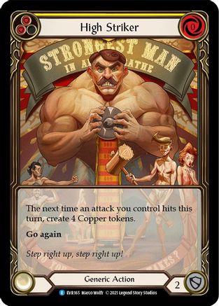 High Striker (jaune) (Extended Art) (EVR165) - Everfest 1re édition Rainbow Foil 