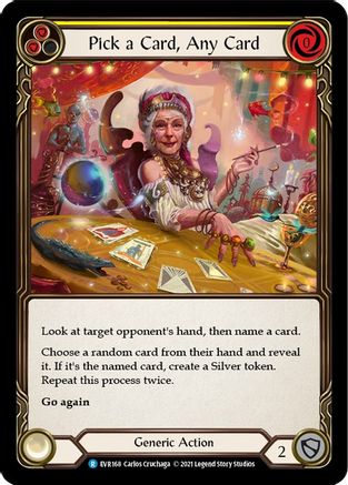 Choisissez une carte, n'importe quelle carte (jaune) (EVR168) - Everfest 1re édition Rainbow Foil 