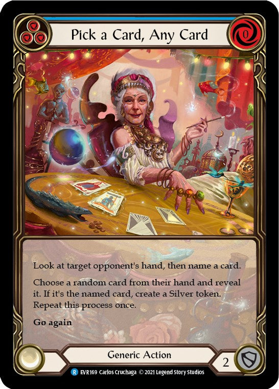Pick a Card, Any Card (Blue) (Extended Art)