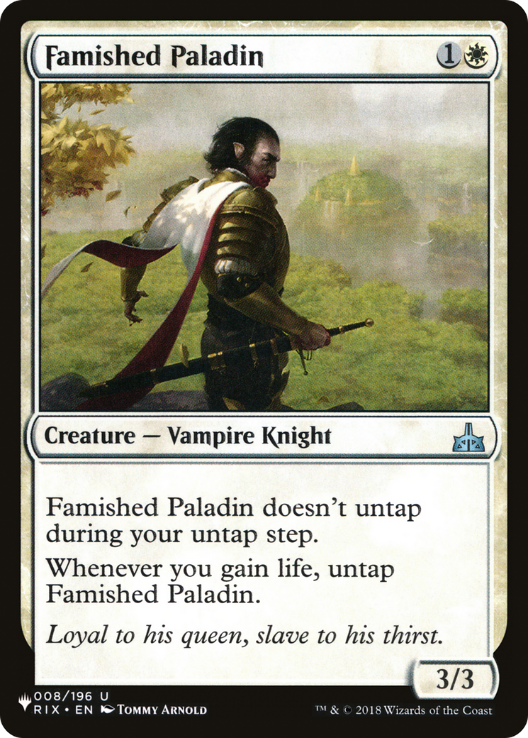 Famished Paladin (LIST-008/196) - The List