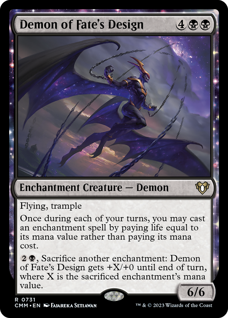 Demon of Fate's Design (CMM-731) - Commander Masters: (enchantment)