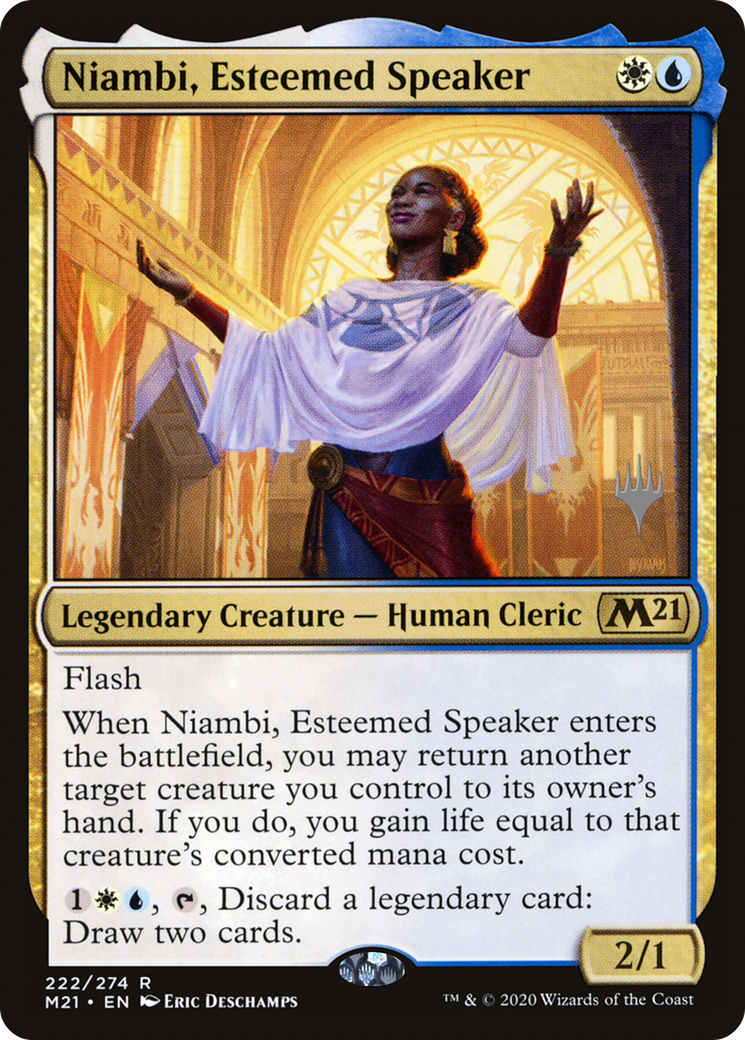 Niambi, Esteemed Speaker (PPM21-222) - Core Set 2021 Promos Foil