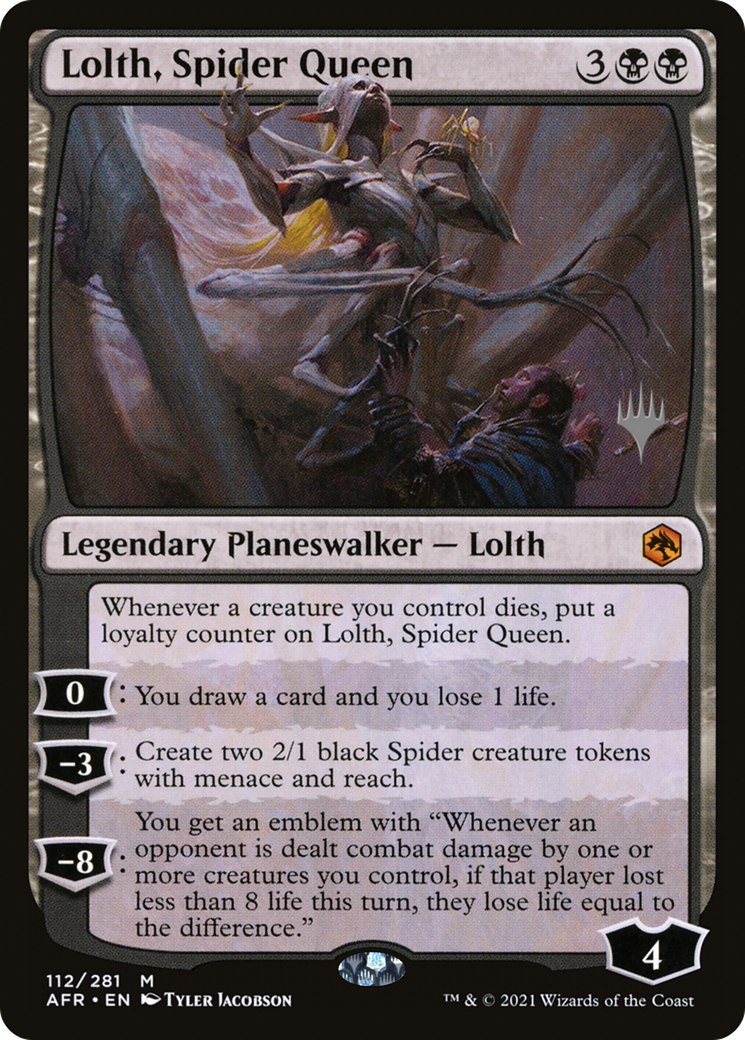 Lolth, Spider Queen (PPAFR-112) - Adventures in the Forgotten Realms Promos Foil