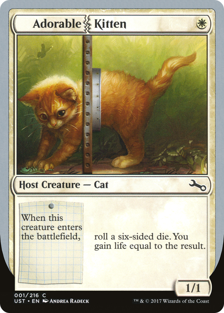 Adorable chaton (UST-001) - Feuille instable 