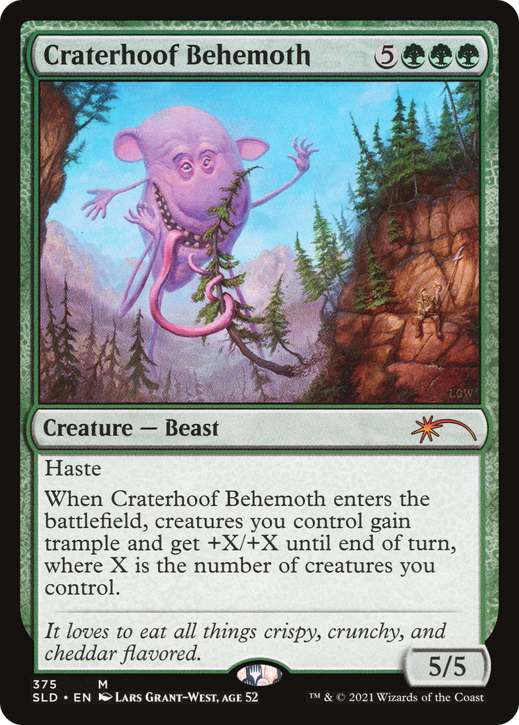 Craterhoof Behemoth (375) (SLD-375) - Secret Lair Drop Foil