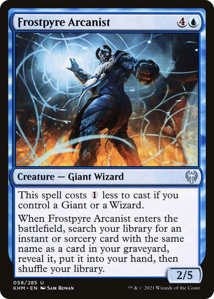 Arcaniste Frostpyre (KHM-058) - Feuille de Kaldheim 
