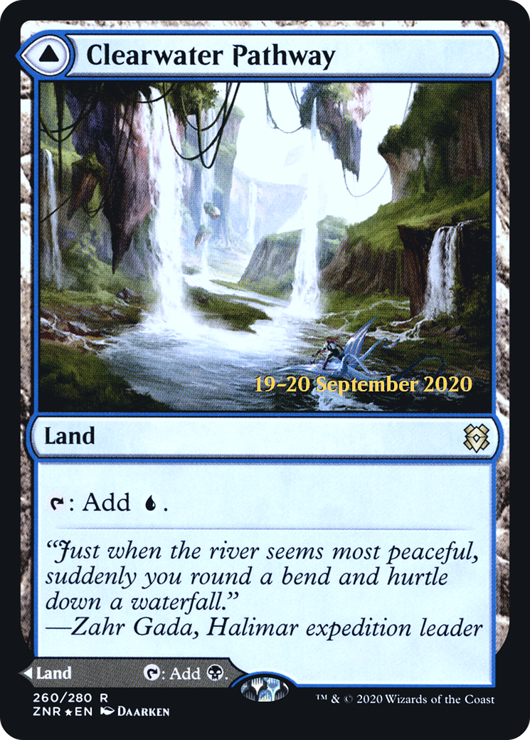 Sentier Clearwater // Sentier Murkwater (PRE-260S) - Promotions Zendikar Rising 