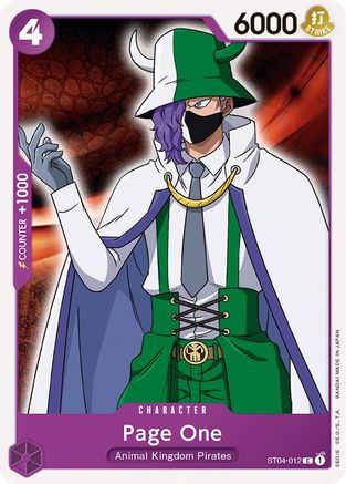 Page 1 (ST04-012) - Deck de démarrage 4 : Pirates du Royaume Animal 