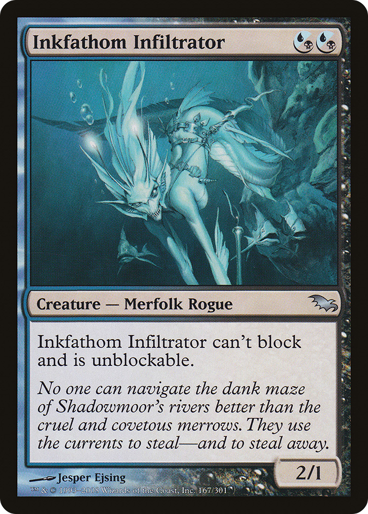 Infiltrateur d'Inkfathom (SHM-167) - Feuille Shadowmoor 
