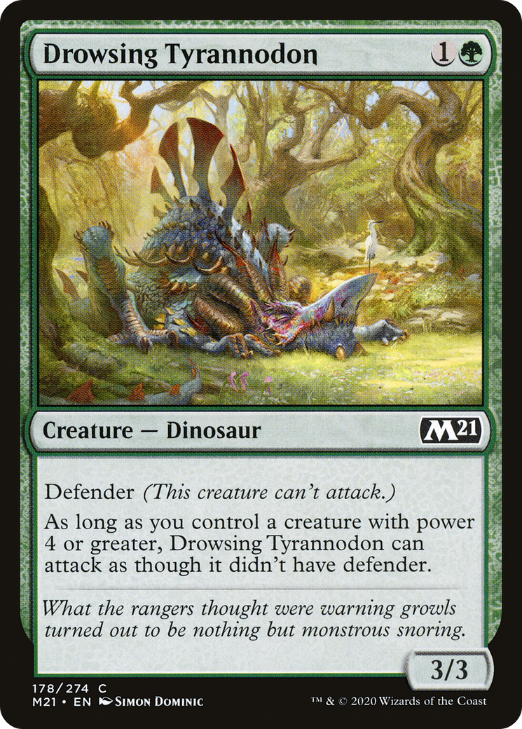 Drowsing Tyrannodon (M21-178) - Core Set 2021 Foil