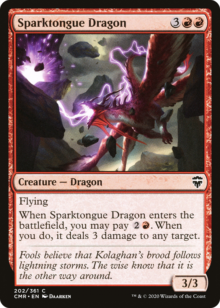 Sparktongue Dragon (CMR-202) - Commander Legends
