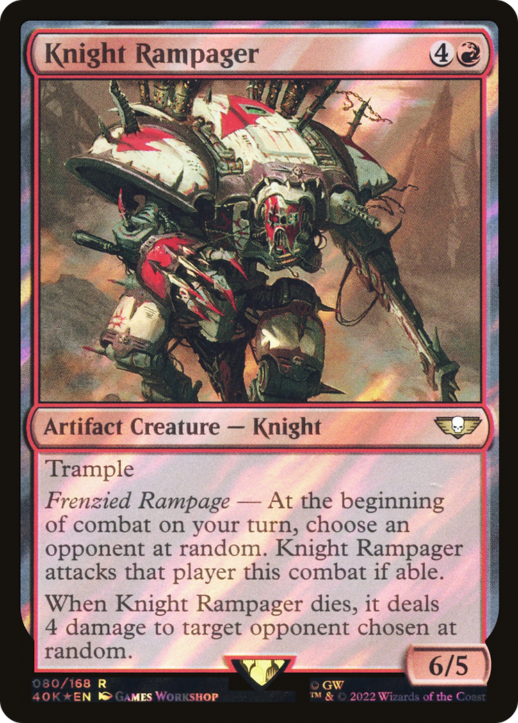 Chevalier Rampager (40K-80★) - Commander Foil de Warhammer 40,000 