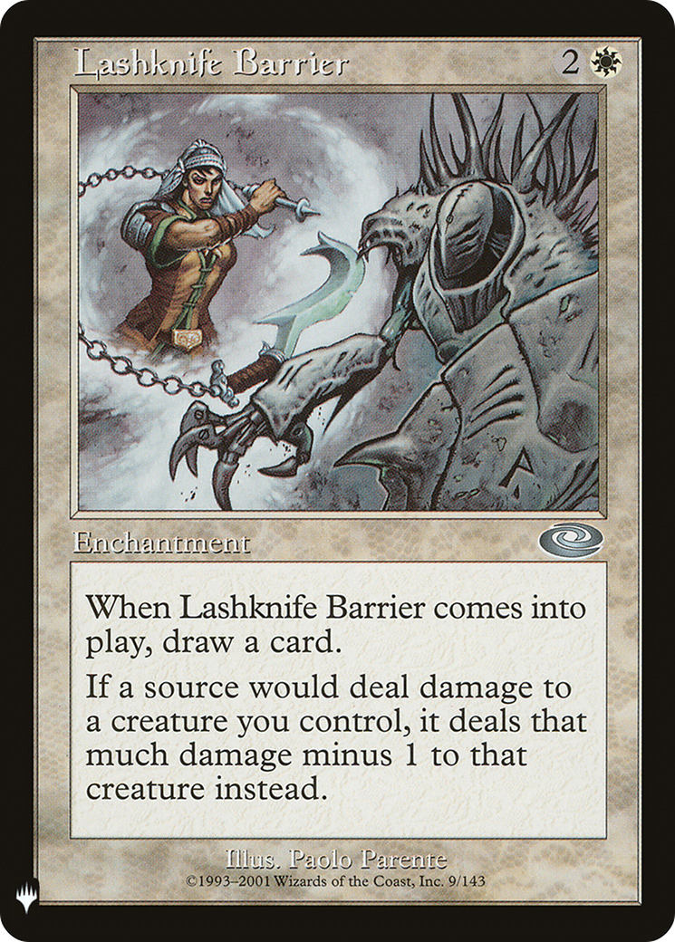 Lashknife Barrier (LIST-PLS-9) - The List