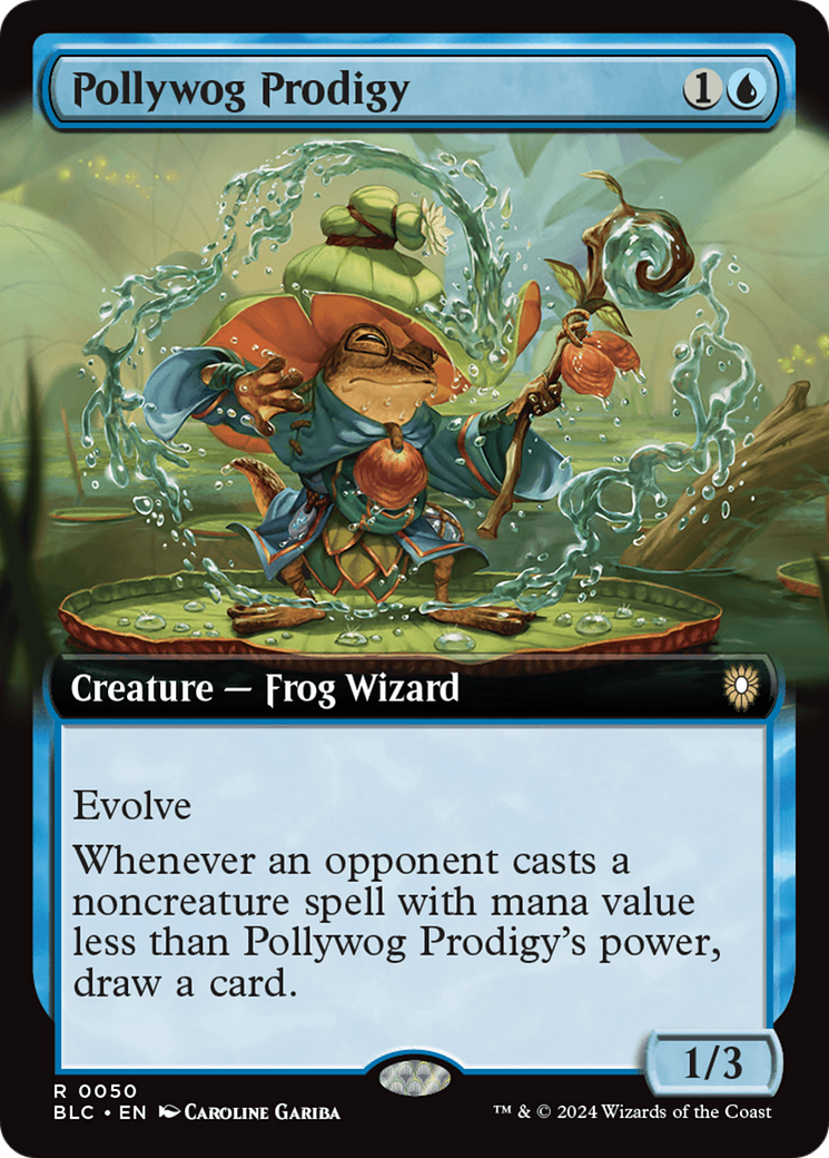 Pollywog Prodigy (BLC-050) - Bloomburrow Commander: (Extended Art)