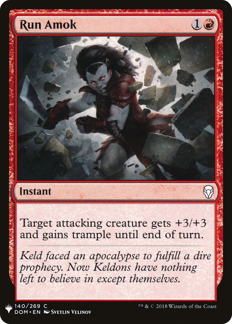 Run Amok (LIST-DOM-140) - The List