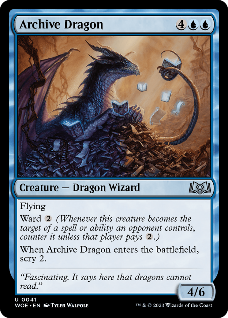 Dragon d'archives (WOE-041) - Les Terres sauvages d'Eldraine 