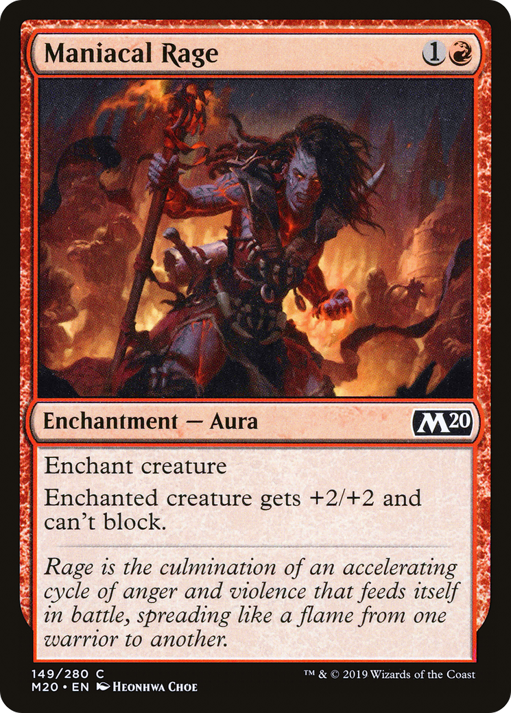 Maniacal Rage (M20-149) - Core Set 2020 Foil