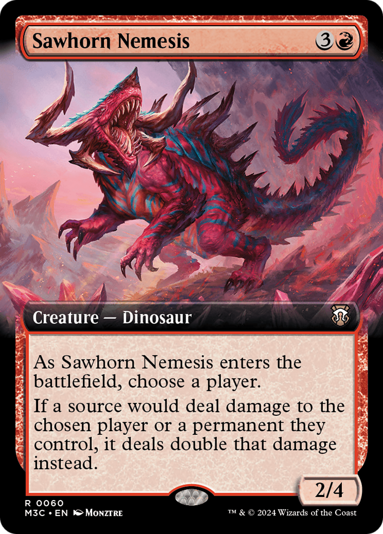 Sawhorn Nemesis (Extended Art) (M3C-060) - Modern Horizons 3 Commander: (Extended Art)