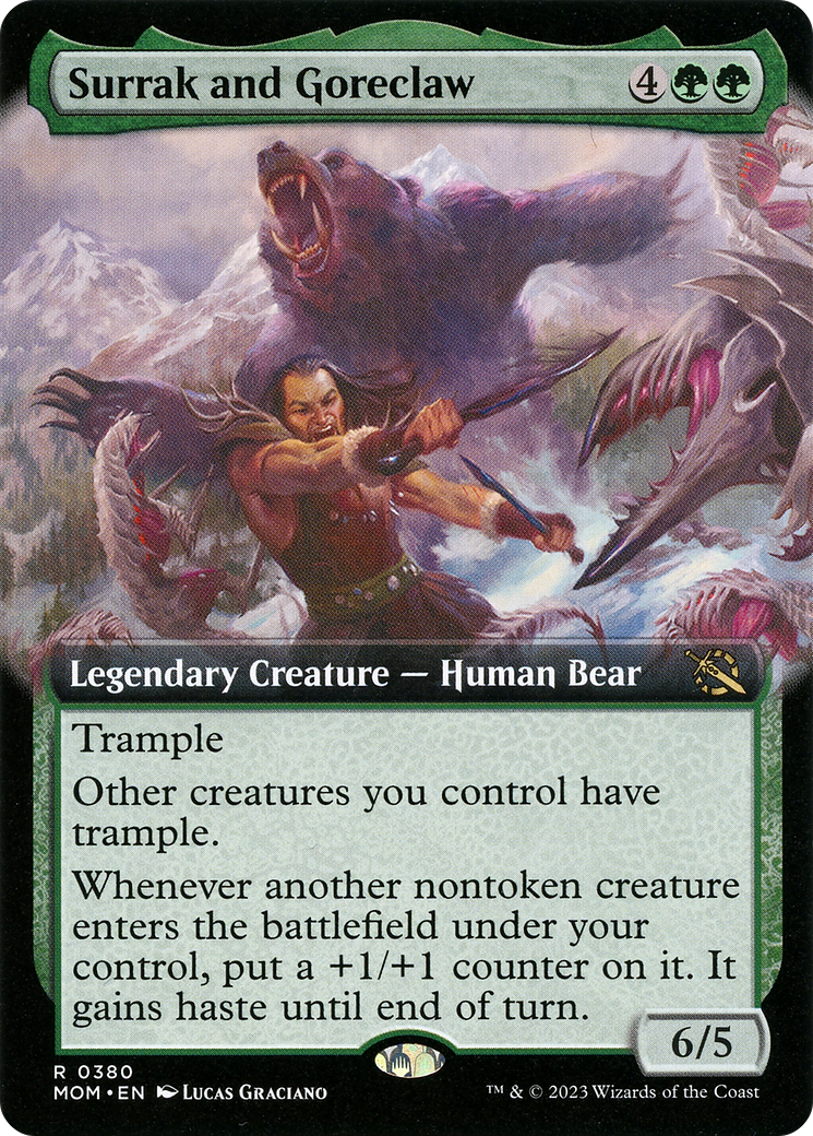 Surrak and Goreclaw (Extended Art) (MOM-380) - March of the Machine: (Extended Art)