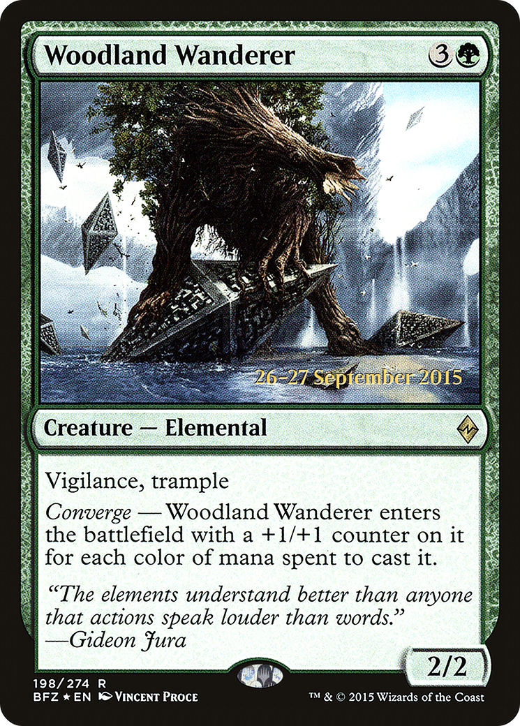 Woodland Wanderer (PRE-198S) - Promotions de la Bataille de Zendikar 