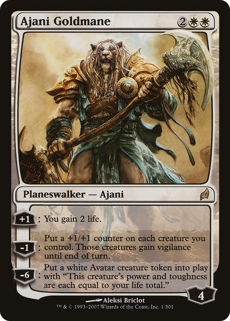 Ajani Goldmane (LRW-001) - Feuille de Lorwyn 