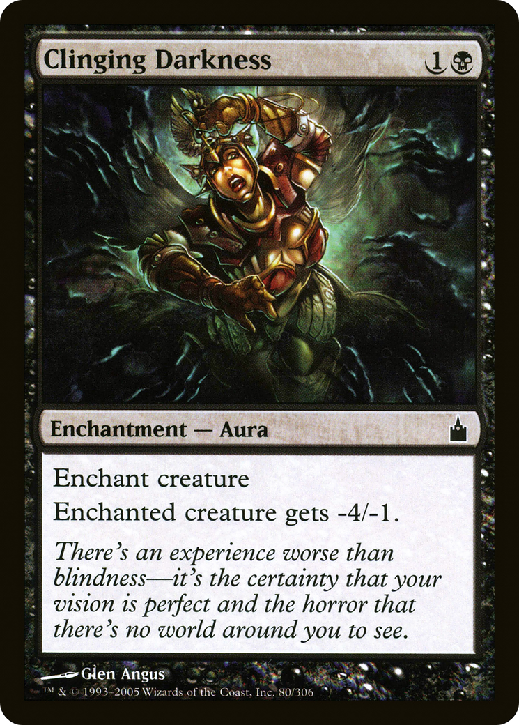 Clinging Darkness (RAV-080) - Ravnica: City of Guilds Foil