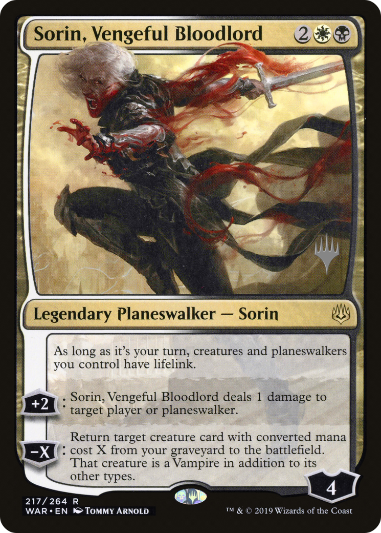 Sorin, Vengeful Bloodlord (PPELD-217P) - War of the Spark Promos Foil