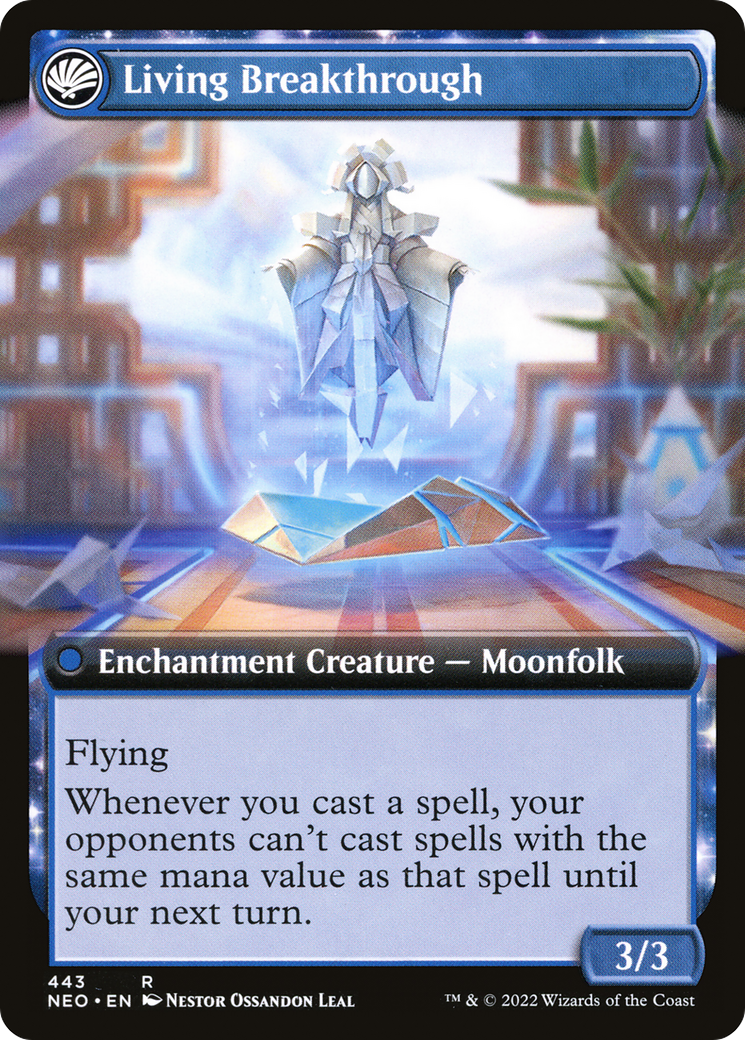 Itération inventive // ​​Percée vivante (NEO-443) - Kamigawa : Neon Dynasty : (Extended Art, fandfc) Feuille 