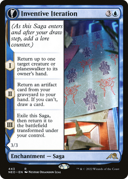 Inventive Iteration (Extended Art) (NEO-443) - Kamigawa: Neon Dynasty: (Extended Art, fandfc, enchantment)