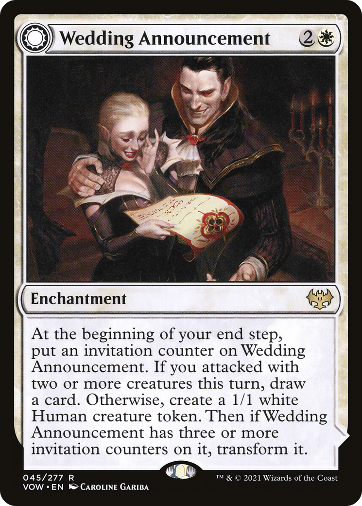 Wedding Announcement (VOW-045) - Innistrad: Crimson Vow: (Double Faced Transform)