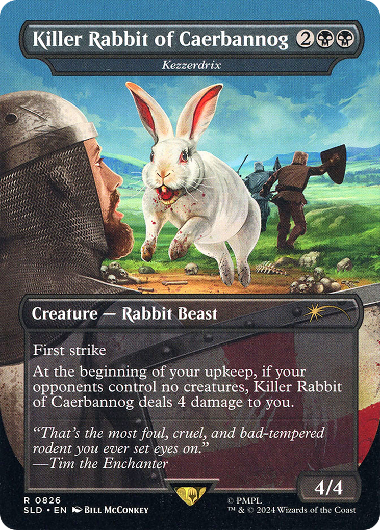 Kezzerdrix (SLD-826) - Secret Lair Drop / Killer Rabbit of Caerbannog (Borderless) Foil