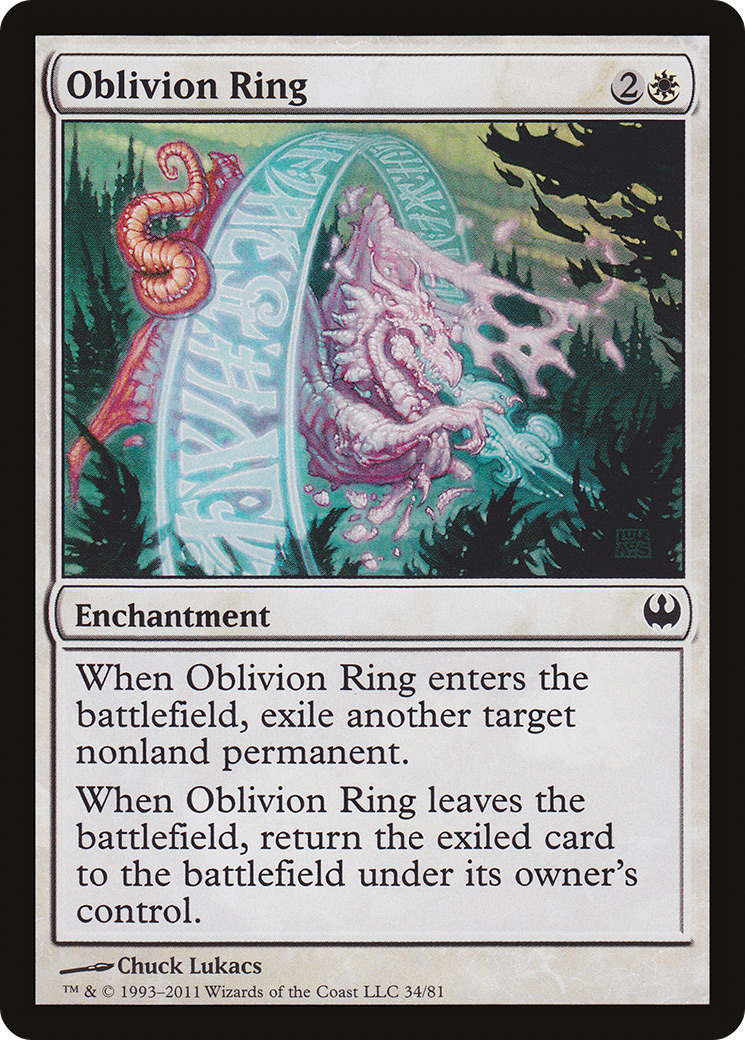Oblivion Ring (DDG-034) - Duel Decks : Chevaliers contre Dragons 