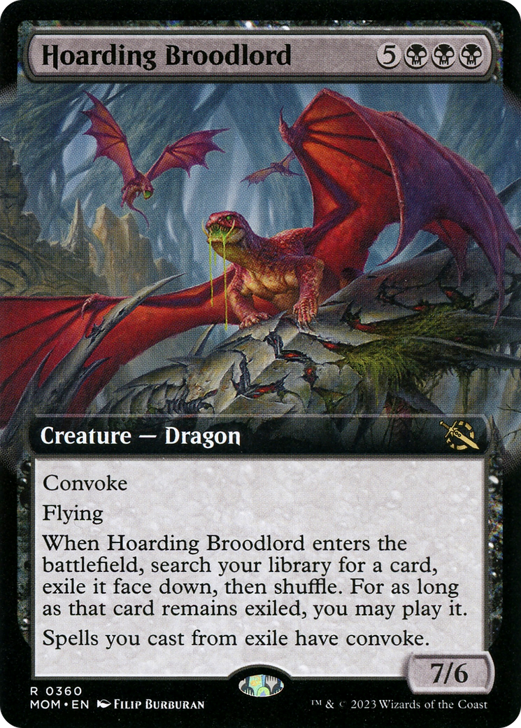Hoarding Broodlord (Extended Art) (MOM-360) - March of the Machine: (Extended Art) Foil