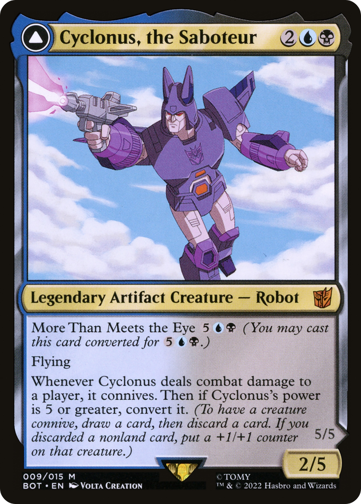 Cyclonus, le Saboteur // Cyclonus, Combattant Cybertronien (BOT-009) - Transformers : (convertdfc) 