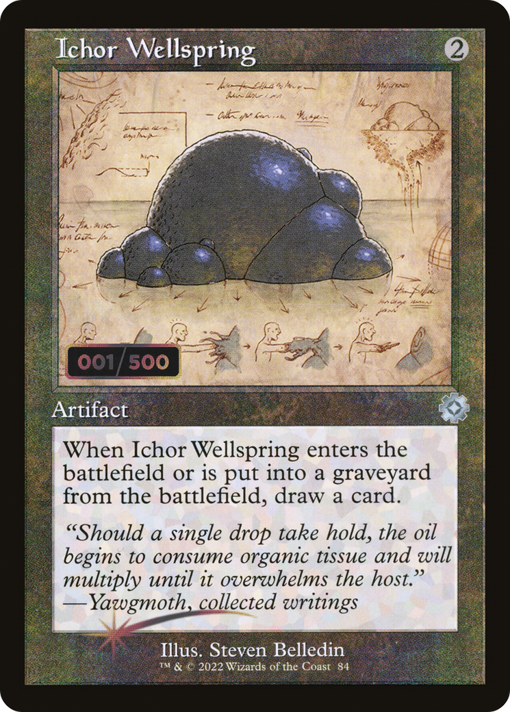 Ichor Wellspring (Schematic) (Serial Numbered) (BRR-84Z) - The Brothers' War Retro Artifacts Foil