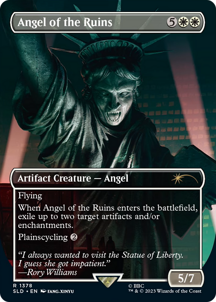 Angel of the Ruins (1378) (SLD-1378) - Secret Lair Drop (Borderless) Foil