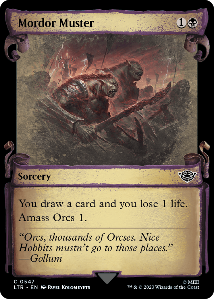 Mordor Muster (Showcase Scrolls) (LTR-547) - The Lord of the Rings: Tales of Middle-earth: (Showcase) Foil