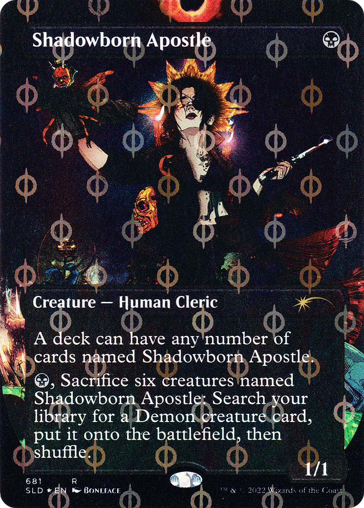 Shadowborn Apostle (681) (Step-and-Compleat Foil) (SLD-681) - Secret Lair Drop (Borderless) Foil